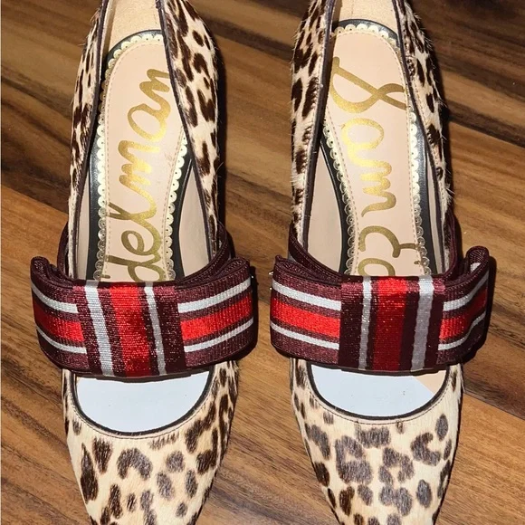 Sam Edelmam G0136l1250, Sand Leopard, Sz 6.5 Italy Couture Style New - Picture 7 of 13